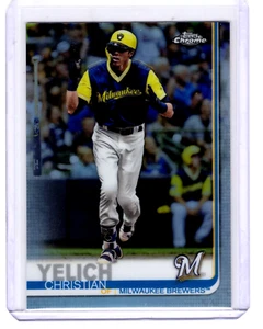 CHRISTIAN YELICH 2019 TOPPS CHROME IMAGE VARIATION REFRACTOR #16 BREWERS RARE! - Picture 1 of 2
