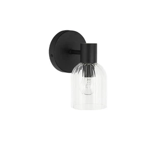Dainolite VIE-81W Vienna 8" Tall Wall Sconce - Black - Picture 1 of 5