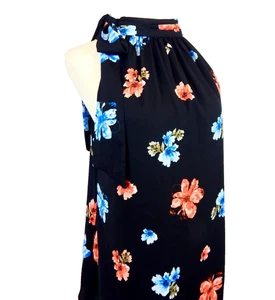 CeCe Floral Romantic Memories Double Layer Halter Blouse Top - SZ Med - Picture 1 of 13