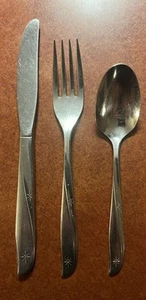 Vintage Oneida Community Twin Star Atomic Starburst Kinder Kleinkind 3er Set - Bild 1 von 2