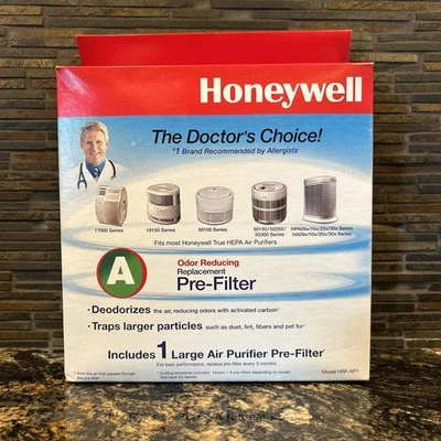 Prefiltro de repuesto de purificador de aire de carbono universal Honeywell HRF-AP1 A, paquete de 1 Foto 1 de 4