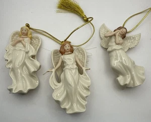 Set Of 3 Lenox Heavenly angels Ornaments Vintage Estate 3.5” Tall - Picture 1 of 7