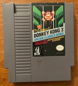 Donkey Kong 3 NES Nintendo Video Game Cleaned and Tested