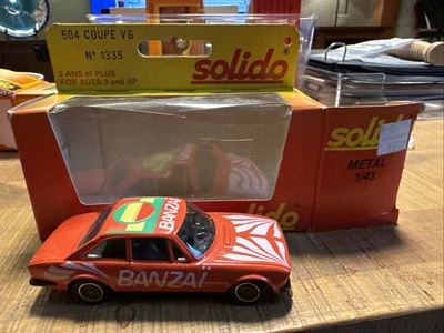 Solido #1335 Peugeot 504 cupé V6 Banzai en caja en muy buen estado Foto 1 de 3