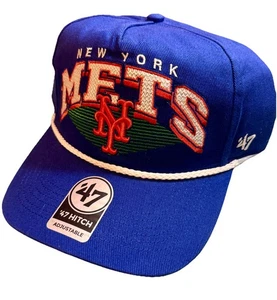 New York Mets MLB '47 Pomona Hitch Men's Adjustable Snapback Hat - Blue - Picture 1 of 3