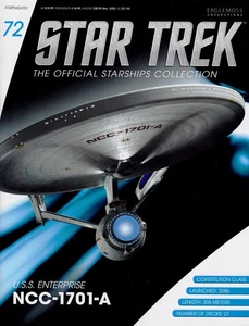 Eaglemoss Star Trek ~ #072 ~ USS Enterprise NCC-1701-A ~ SOLO REVISTA - Imagen 1 de 4