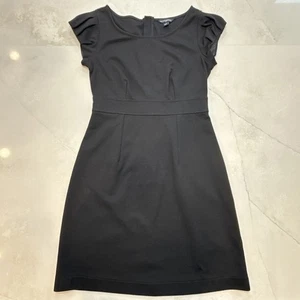 Banana Republic Womens Black Sheath Dress Cap Sleeve Stretch Size 0 Classic - Picture 1 of 9