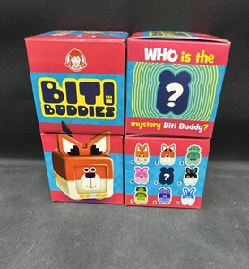 WENDY'S KIDS FOOD TOY BIT BUDDIES Lote de 4 NUEVO EN CAJA #4 y 3 cajas misteriosas y 1 abierto - Imagen 1 de 3