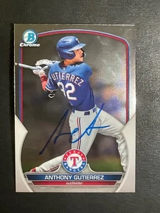 Anthony Gutierrez Signed Card 2023 Bowman Chrome In Person Autograph (IP) Auto - Picture 1 of 2