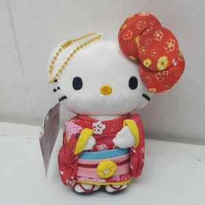 Peluche kimono rojo Hello Kitty Sanrio 5 pulgadas - Imagen 1 de 8