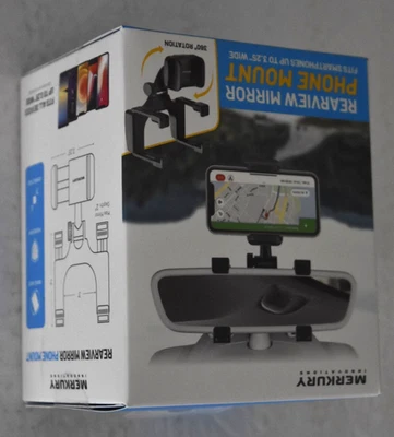 MERKURY REARVIEW MIRROR "Phone Mount"  (  3.25" Wide) New/Sealed in Orig1nal Box - Image 1 of 4
