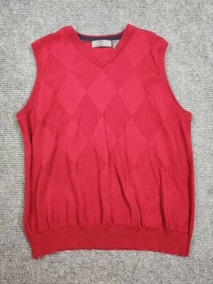 Chaleco Suéter de Golf OSCAR DE LA RENTA Argyle Estampado Para Hombre Talla Grande Clásico Papá Foto 1 de 4