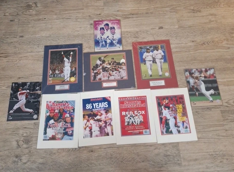 Lot of 10 Boston Red Sox Pictures Magazine Covers Photo File Sports Illustrated - Image 1 of 4