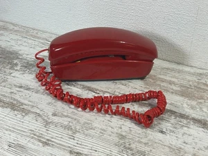 Vintage RED TRIMLINE  Telephone Northern Bell Systems Wall Or Desk Phone 1970s - Picture 1 of 4