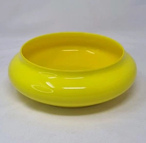 Mid Century Kunst Glas gelb Obstschale gefasst skandinavisch Tschechisch Italienisch Vintage - Bild 1 von 13