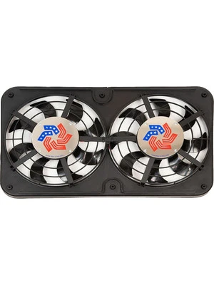 Flex-A-Lite 12-1/8in Low Profile Dual Puller Fan without Controls (105422) - Image 1 of 4
