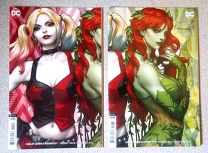 DC COMICS HARLEY QUINN & POISON IVY #1 ARTGERM CONNECTING VARIANT COVERS NM- - Picture 1 of 4
