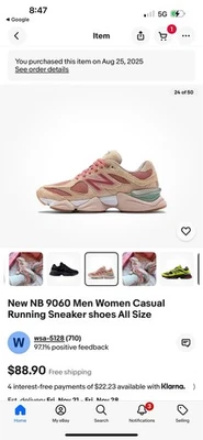 Nuevo NB 9060 Hombres Mujeres Informales Tenis para Correr Zapatos Todas las Tallas Foto 1 de 2