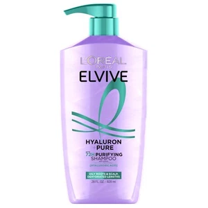 L'Oreal Paris Elvive Hyaluron + Pure 72H Purifying Shampoo for Oily Hair,... - Picture 1 of 9