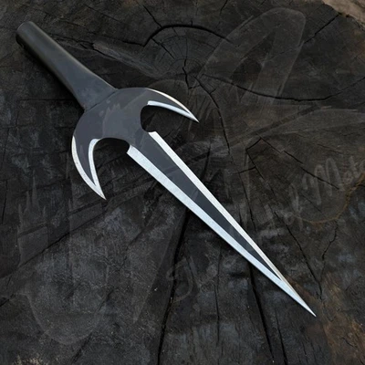 CABEÇA DE LANÇA DE CAÇA DE AÇO CARBONO FEITA À MÃO PERSONALIZADA, SHIVA TRISHUL COM BAINHA - Imagem 1 de 4