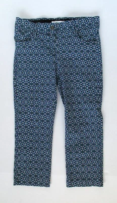 Pantalón Capri 89th Madison Talla 10 x 22 Azul Verde Multicolor Rayón Spandex Foto 1 de 4