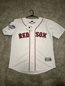 Majestuosa camiseta de los Boston Red Sox Pedro Martínez 2004 Serie Mundial MLB para hombre talla L - Imagen 1 de 8