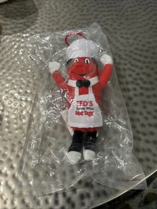 Vintage Mr. Ted Maskottchen Plüsch Puppe Hotdog mit Schürze selten mit Etikett - Bild 1 von 3