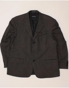 NAUTICA Mens 3 Button Blazer Jacket Size 43 XL Grey Wool XG01 - Picture 1 of 4