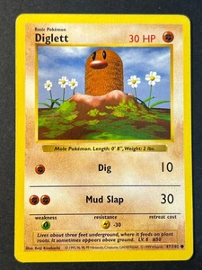 Diglett 47/102 Shadowless Base Set  - Pokemon Card WOTC C LP - Picture 1 of 2