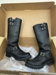 Men’s Wesco Boss 16" Engineer Boots Black Leather Lined Vibram 100 Sole Orig Box - Picture 1 of 22