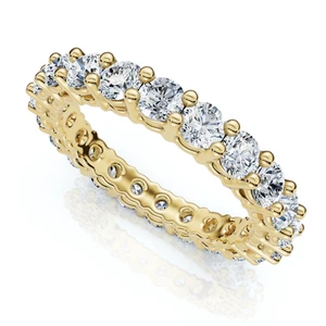 3CTTW Diamond Eternity Ring 14k Gold Anniversary Lab Grown Wedding Band - Picture 1 of 4