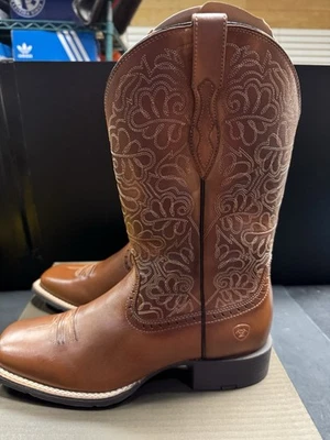 Ariat Ladies Round Up Remuda Western Boot 10019906 Naturally Rich Size 9 NWB - Image 1 of 4