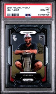 2024 Jon Rahm Panini Prizm LIV Golf Rookie PSA 10 POP 5 - Picture 1 of 3