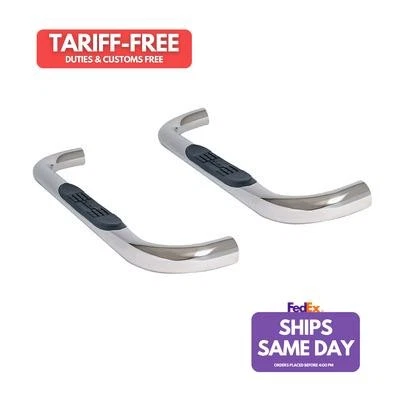 Dee Zee DZ 372513, 2 Pack Polished Stainless Tubes - 3In Round Stainl Ess Polish - Image 1 of 4