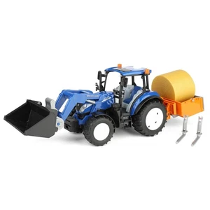 Bruder 1/16 New Holland Powerstar T5.120 Tractor with Front Loader, Loading Box, - Picture 1 of 10