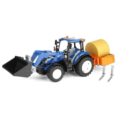 Bruder 1/16 New Holland Powerstar T5.120 Tractor with Front Loader, Loading Box, - Image 1 of 4