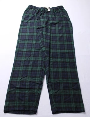 Pantalones de pijama Ashford & Brooks para hombre con cordón cintura EJ3 reloj negro a cuadros medianos Foto 1 de 4