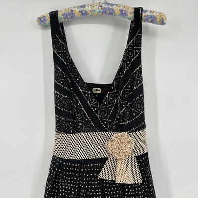 Mini Vestido Anthropologie Eva Franco Mujer Talla 4 Cintura Imperio Tejido Floral Foto 1 de 4