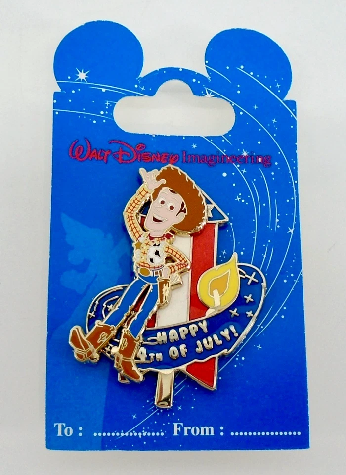 Broche Disney WDI Happy 4 de julho Woody Toy Story LE 300 - Imagem 1 de 4