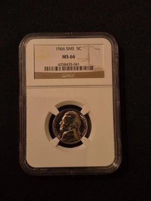 1966 SMS Jefferson Nickel certified MS 66  - Image 1 of 4