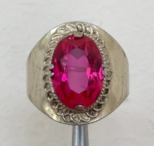 Ring № 47 Vintage Sowjetischer Rubin Ring Silberring 875 ☆ UdSSR 9,75 Gr. 6,07 gr - Bild 1 von 24