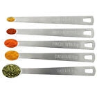 5PCS Stainless Steel Mini Measuring Seasoning Dry and Liquid Ingredients Spoon