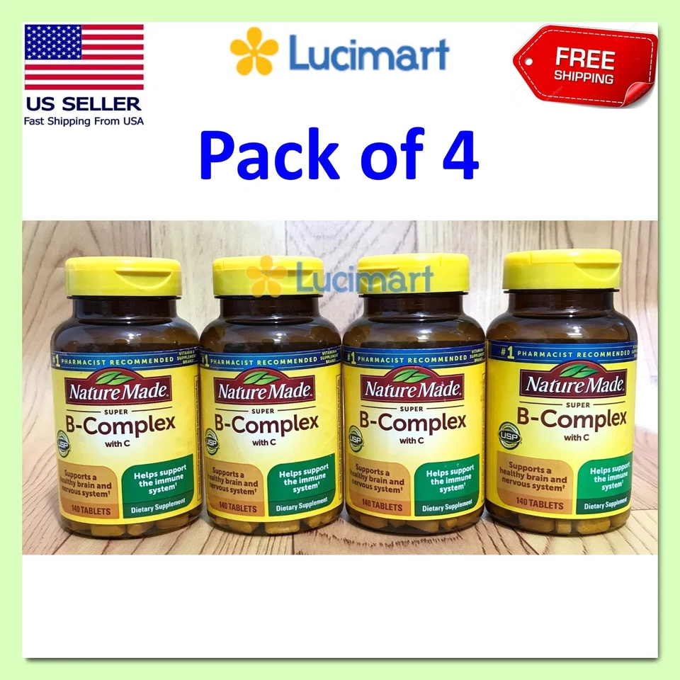 Nature Made Super B-complex 140 Tablets Exp Oct 2020