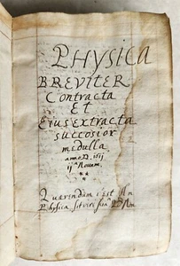 1611 MANUSCRIPT on PHYSICS antique 214 leaves VELLUM BINDING - Picture 1 of 13