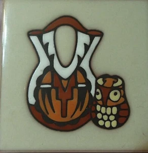 Cleo Teissedre Künstler handbemalte Keramikfliese 20020 - Bild 1 von 3