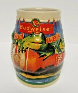 Taza de piedra rana vintage Budweiser BUD- WEIS- ER CS289 1996 - Imagen 1 de 4