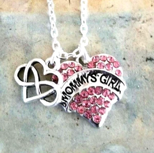 MOMMMYS GIRL Collana Figlia Collana di Mamma Figlia Regalo di Mamma - Foto 1 di 4