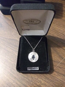 Sterling Silber Frohe Weihnachten Anhänger Halskette - 18" Kette - Neu in Box - Bild 1 von 4