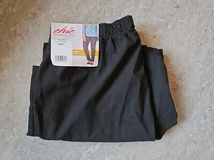 Chic Comfort Collection Womens Plus Size 18W P Stretch Pull Pant in Black Denim - Picture 1 of 2