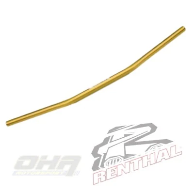 Renthal Universal FLAT BAR 22mm Motorcycle Streetfighter Handlebars Bars - GOLD - Image 1 of 2